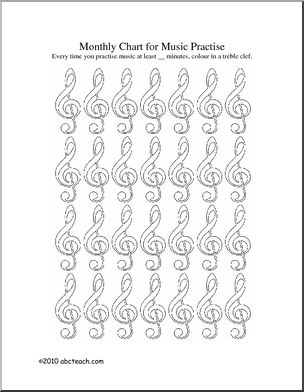 Poster How To Draw A Treble Clef Abcteach