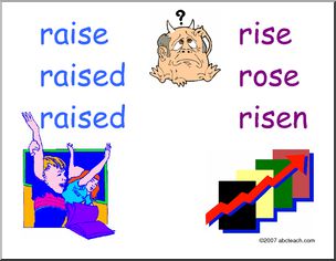 Poster Raise Or Rise ESL Abcteach