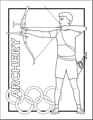 Clip Art: Summer Olympics Event Illustrations: Canoe Flatwater B&W ...