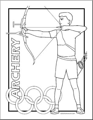 Coloring Page: Summer Olympics – Archery