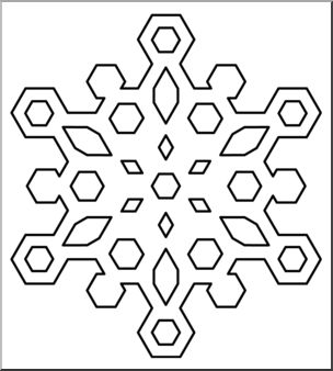 Clip Art: Snowflake 1 B&W