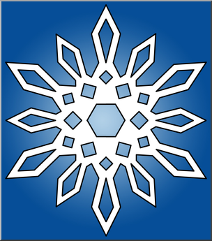 Clip Art: Snowflake 2 Color
