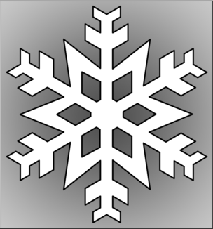 Clip Art: Snowflake 5 Grayscale