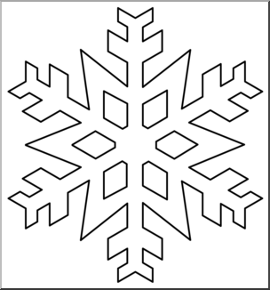 Clip Art: Snowflake 5 B&W