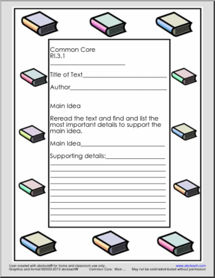 Common Core: Reading: Informational Text – Main Idea (3rd grade)