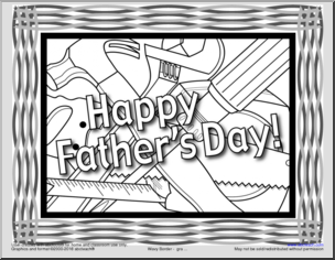 Poster: Happy Father’s Day! – tools (B&W)