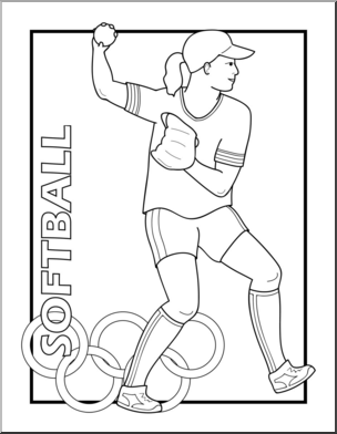 Clip Art: Summer Olympics Event Icon: Weightlifting B&W – Abcteach