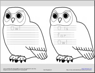 Shapebook: Owl (O is for Owl) – Abcteach