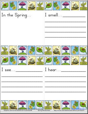 Spring Senses Writing Prompt