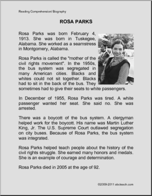 Biography: Rosa Parks (primary/elem)