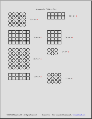 Division Grid (grades 3-4) Math