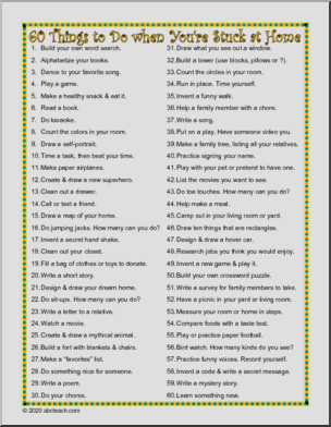 60 Things to Do When You’re Stuck at Home