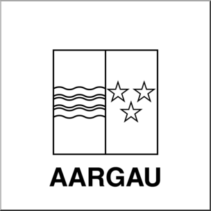 Clip Art: Flags: Aargau B&W