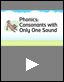 Consonants With Only One Sound – Phonics Video