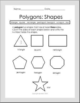 Classifying Polygons Packet (grades 2-3) – Abcteach