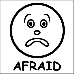 Clip Art: English: Afraid B&W – Abcteach