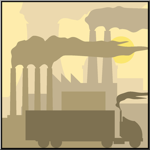 Clip Art: Environmental Concerns: Air Pollution Color – Abcteach