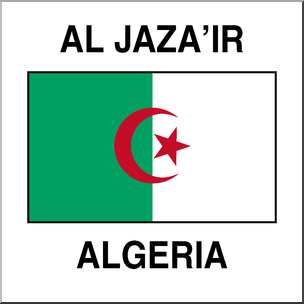 Clip Art: Flags: Algeria Color