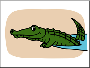 Clip Art: Basic Words: Alligator Color Unlabeled