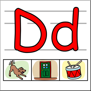 alphabet letters clip art d