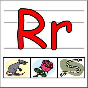 Clip Art: Alphabet Set 01: R Color – Abcteach