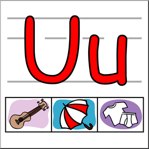 Clip Art: Alphabet Set 01: U Color – Abcteach