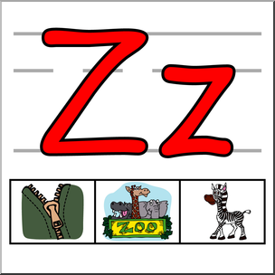 Clip Art: Alphabet Set 01: Z Color