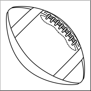 Clip Art: Football 1 B&W