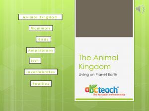 PowerPoint: Presentation: Sample: The Animal Kingdom w/Audio (multi-age)