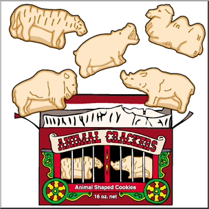 Clip Art: Animal Crackers Color