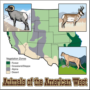 Clip Art: Animals of the American West Color – Abcteach