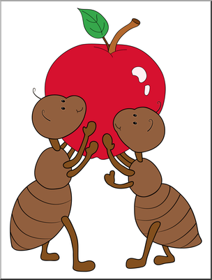 Clip Art: Cartoon Ants Color