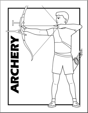 Clip Art: Archery B&W