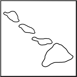 Clip Art: Landforms: Archipelago/Lakes B&W