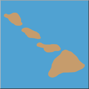 Clip Art: Landforms: Archipelago Color