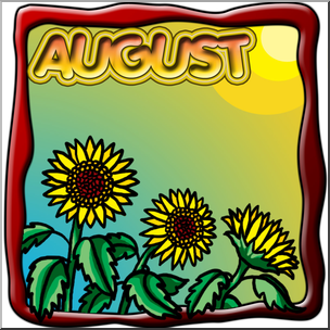 Clip Art: Month Graphic: August Color – Abcteach