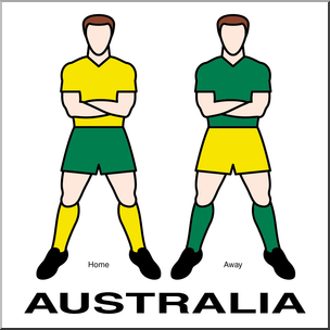 Clip Art: Men’s Uniforms: Australia Color