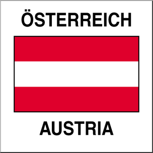 Clip Art: Flags: Austria Color