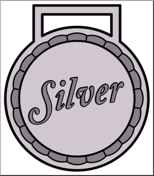 Clip Art: Award Silver Color