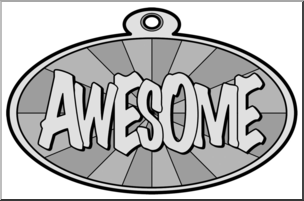 Clip Art: Awesome Award Grayscale