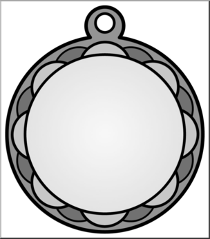 Clip Art: Circle Award 2 Grayscale