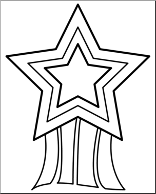 Clip Art: Star Award 1 B&W