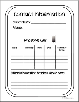 Back to School: Contact Forms