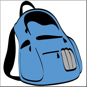 Clip Art: Backpack Blue – Abcteach
