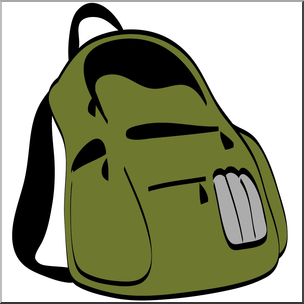 Clip Art: Backpack B&W – Abcteach