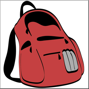 Clip Art: Backpack Red – Abcteach