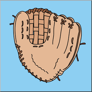 Clip Art: Realistic Baseball Glove Color