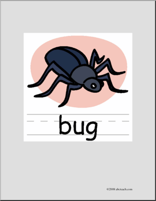 Clip Art: Basic Words: Bug Color (poster)