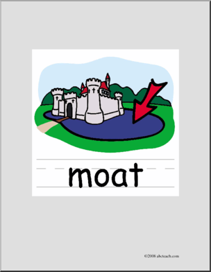 Clip Art: Basic Words: Moat Color (poster)