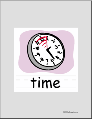 Clip Art: Basic Words: Time Color (poster)
